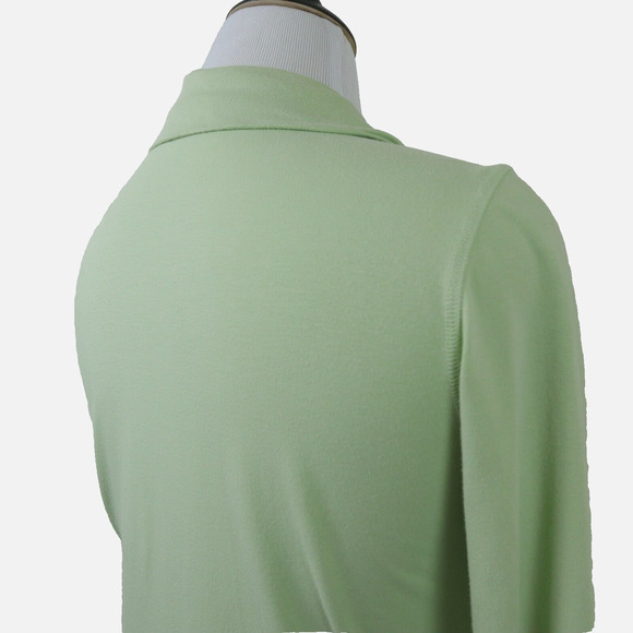 Eileen Fisher Size S Organic Cotton Jersey Zip Jacket Light Green - Picture 5 of 12